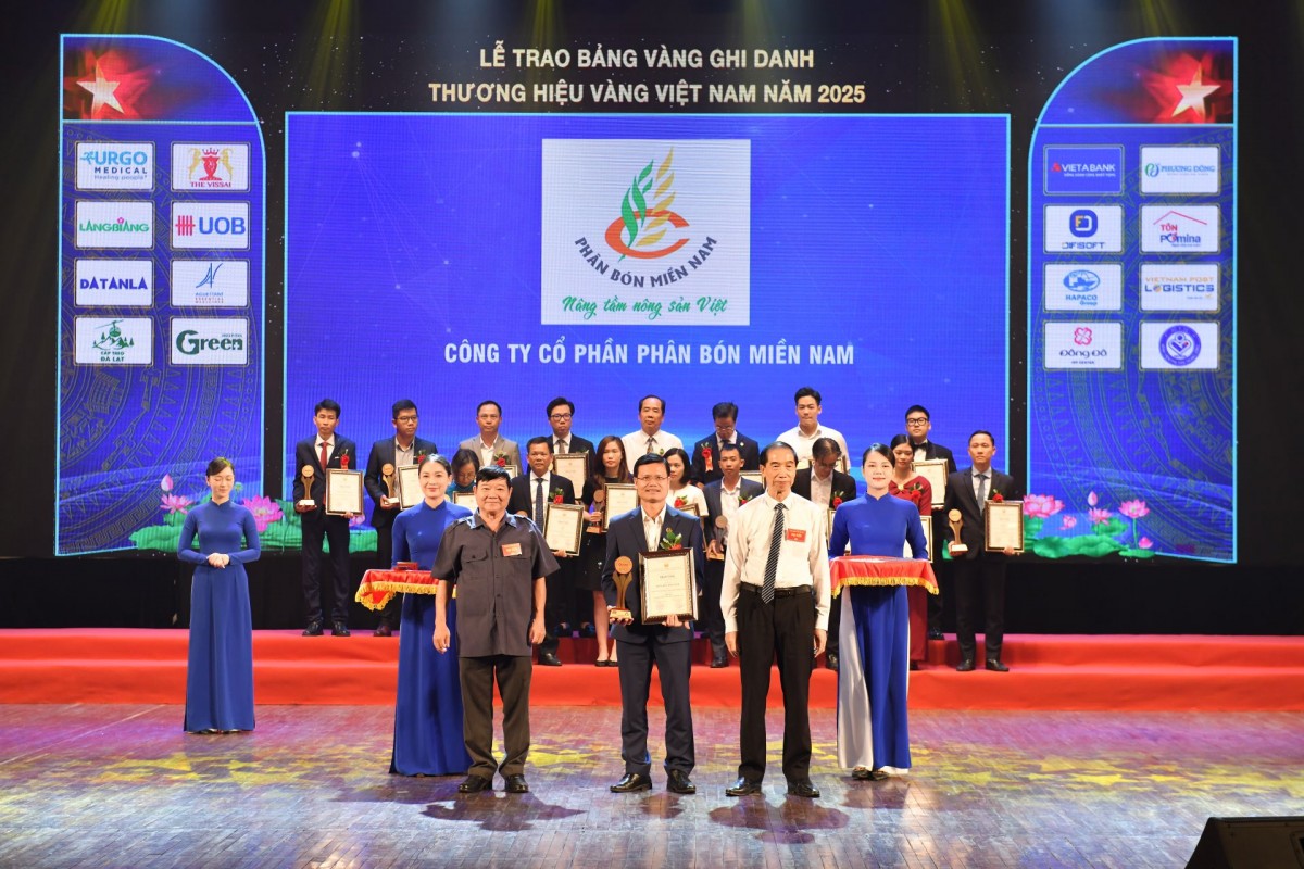 Sản phẩm vì môi trường xanh, Phân bón Miền Nam trong top 20 thương hiệu Vàng Việt Nam