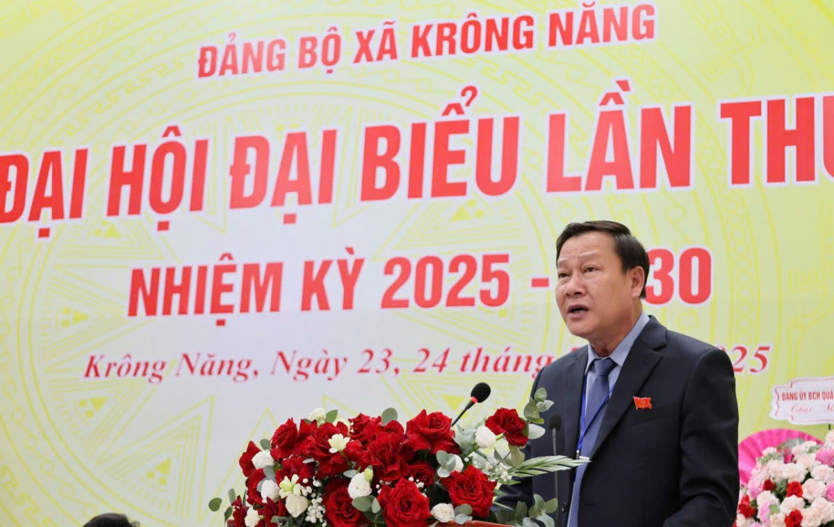 Đắk Lắk: Hơn 200 đại biểu tham dự Đại hội Đảng bộ xã Krông Năng lần thứ Nhất