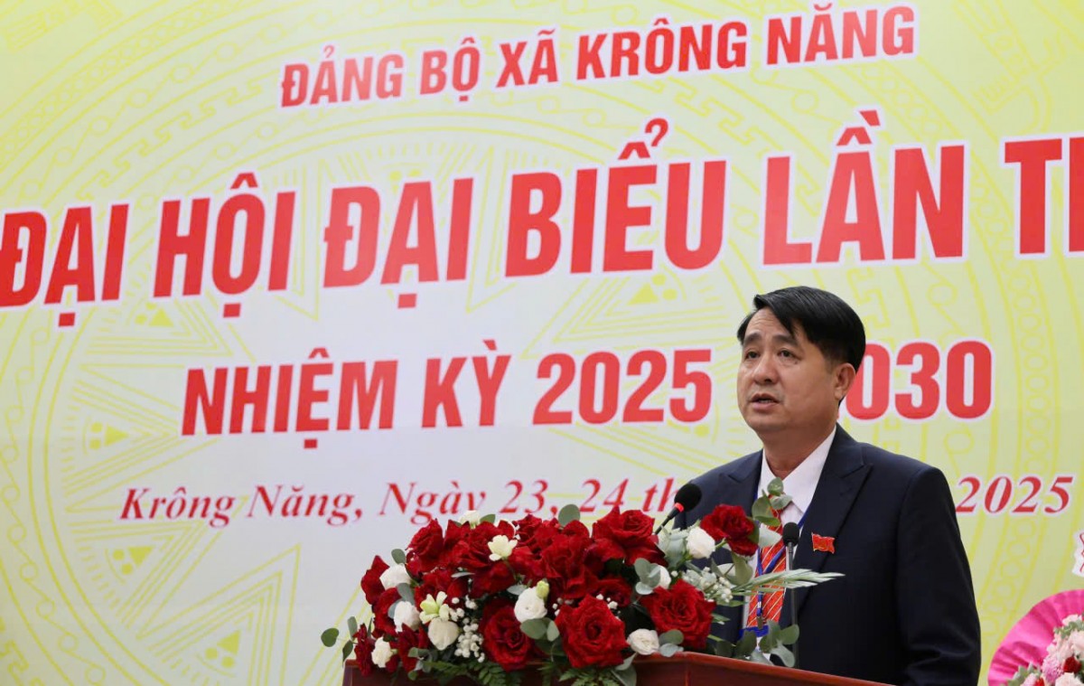 Đắk Lắk: Hơn 200 đại biểu tham dự Đại hội Đảng bộ xã Krông Năng lần thứ Nhất