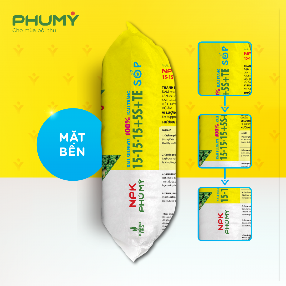 Phân bón Phú Mỹ chính thức ra mắt sản phẩm mới NPK PHÚ MỸ 15-15-15+5S+TE SOP sử dụng 100% Kali Sulphate