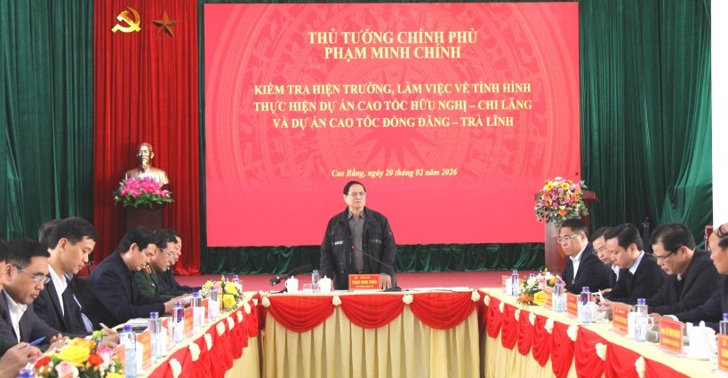 Thủ tướng Chính phủ Phạm Minh Chính làm việc với lãnh đạo các bộ, ngành Trung ương và 2 tỉnh Cao Bằng, Lạng Sơn