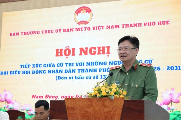 Giám đốc CATP Huế cam kết lắng nghe, hành động vì Nhân dân