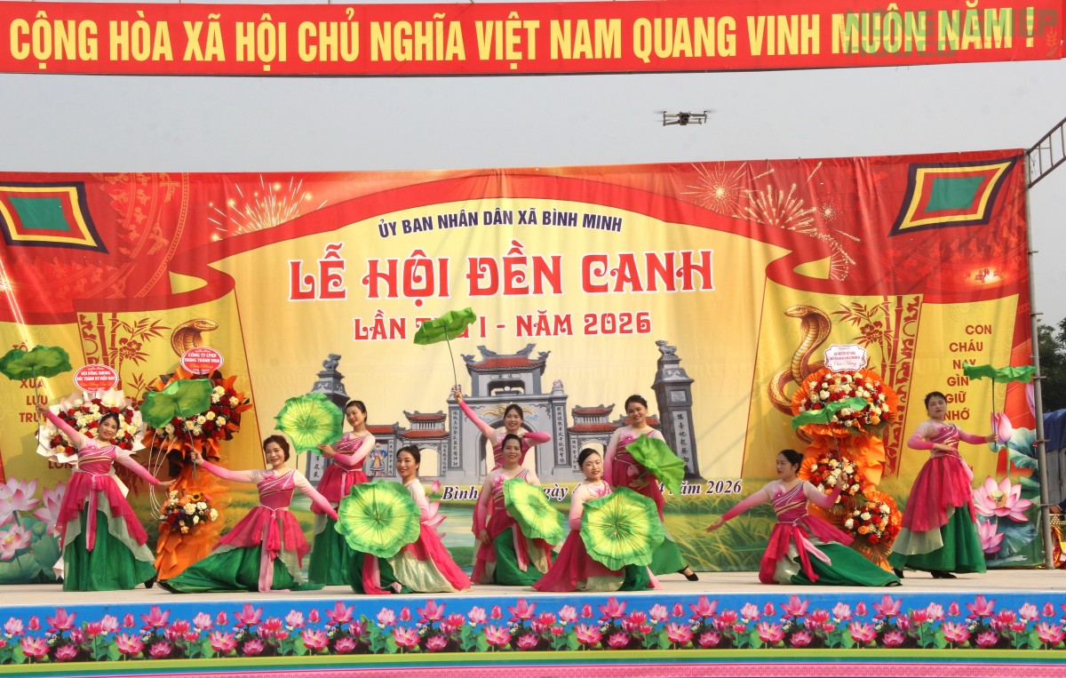 Trang trọng khai hội Đền Canh, xã Bình Minh lần thứ nhất năm 2026