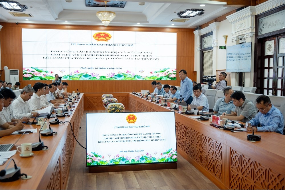 Bộ NNMT làm việc với TP.Huế về các dự án chiến lược phòng, chống ngập lụt