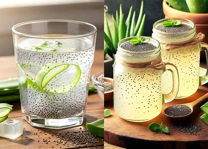 5 lợi ích tuyệt vời của nước nha đam hạt chia khi uống vào buổi sáng