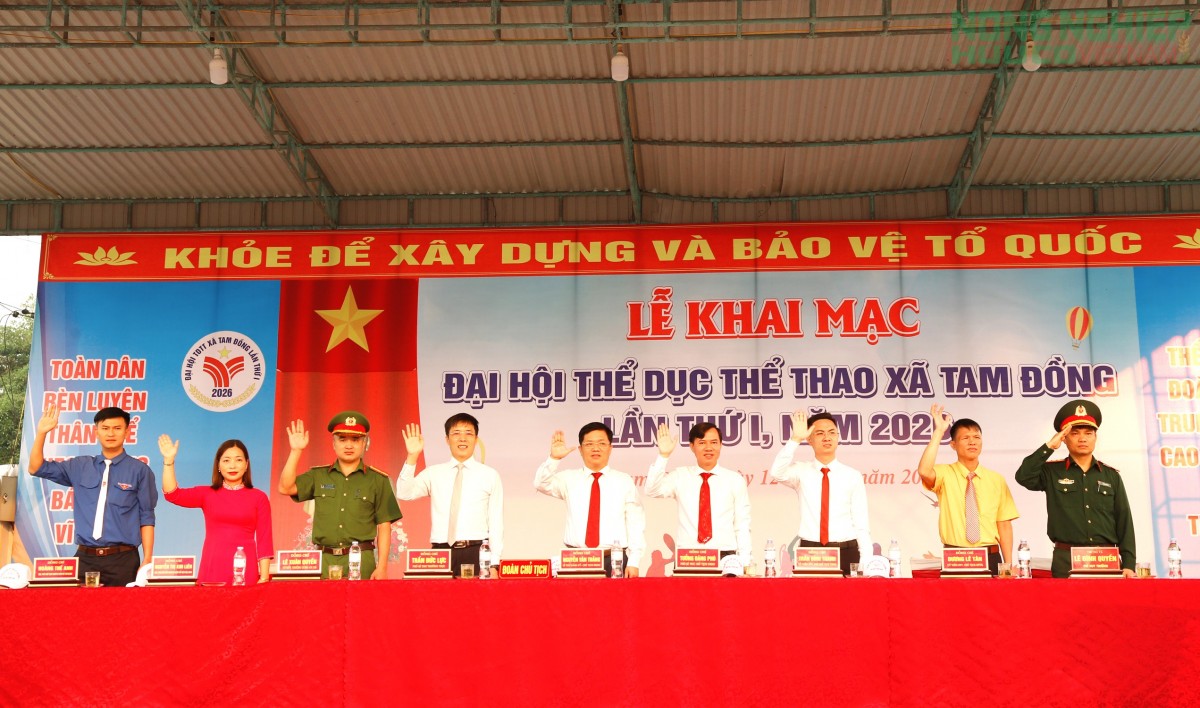 Khai mạc Đại hội Thể dục Thể thao xã Tam Đồng, lần thứ nhất năm 2026 Khai mạc Đại hội Thể dục Thể thao xã Tam Đồng, lần thứ nhất năm 2026