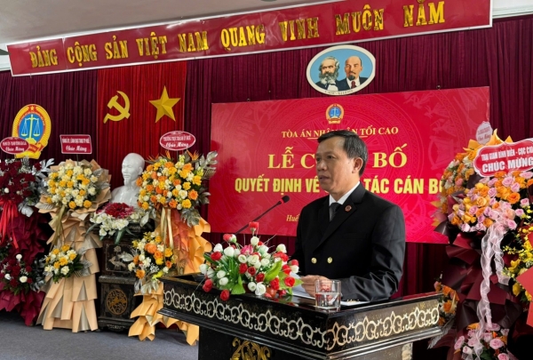 Đồng chí Đặng Quốc Lộc được bổ nhiệm giữ chức vụ Chánh án TAND Tp. Huế