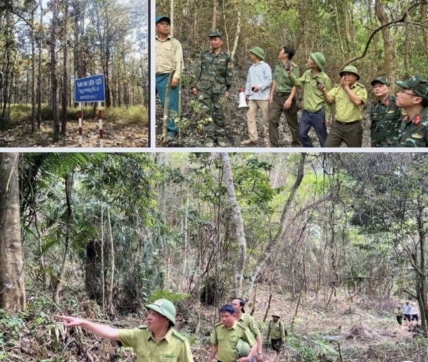 Xã Quảng Trực tổ chức rà soát đất của BQLRPH Vành đai biên giới dự kiến trả về địa phương